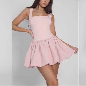 Leau Pink Bubble Mini Dress
